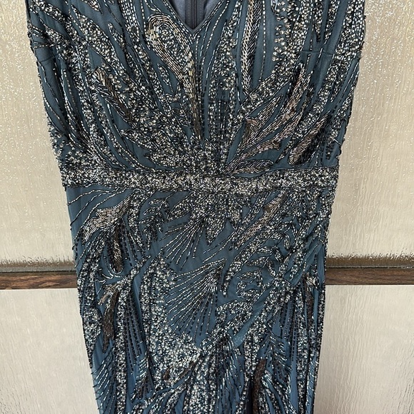 Mac Duggal beaded Cap sleeve gown size 12. NEW $598 sold out - Picture 8 of 17